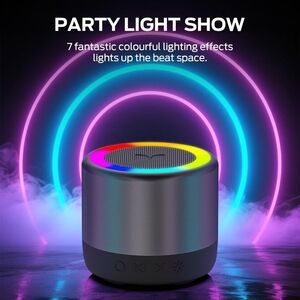 Portable RGB Mini Bluetooth Speaker Black-New